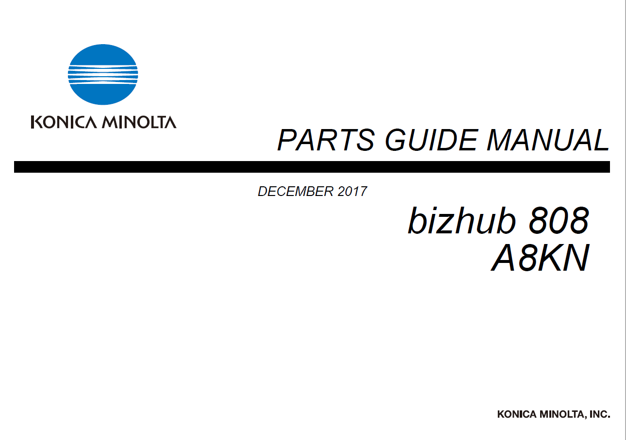 Konica-Minolta bizhub 808 Parts Manual-1